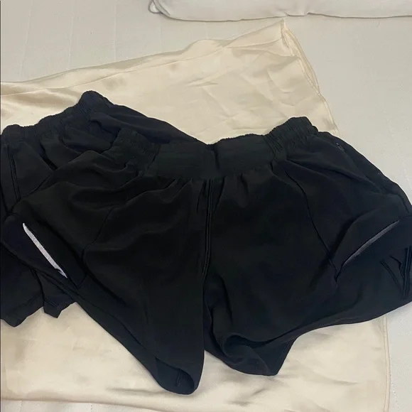 Lululemon Black Athletic Shorts size 6&8 fit almost the same, selling together. - Picture 3 of 6